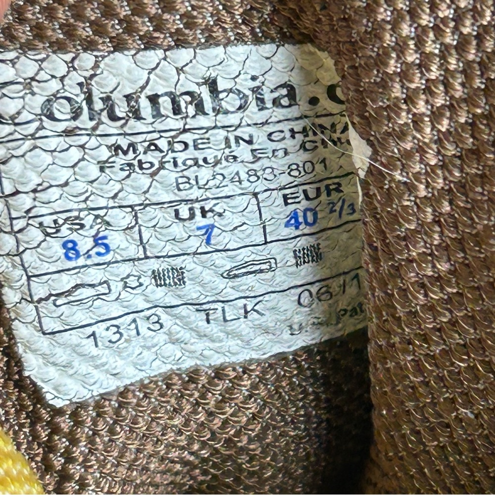 Columbia talus ridge orange brown yellow lace boots - Picture 7 of 7